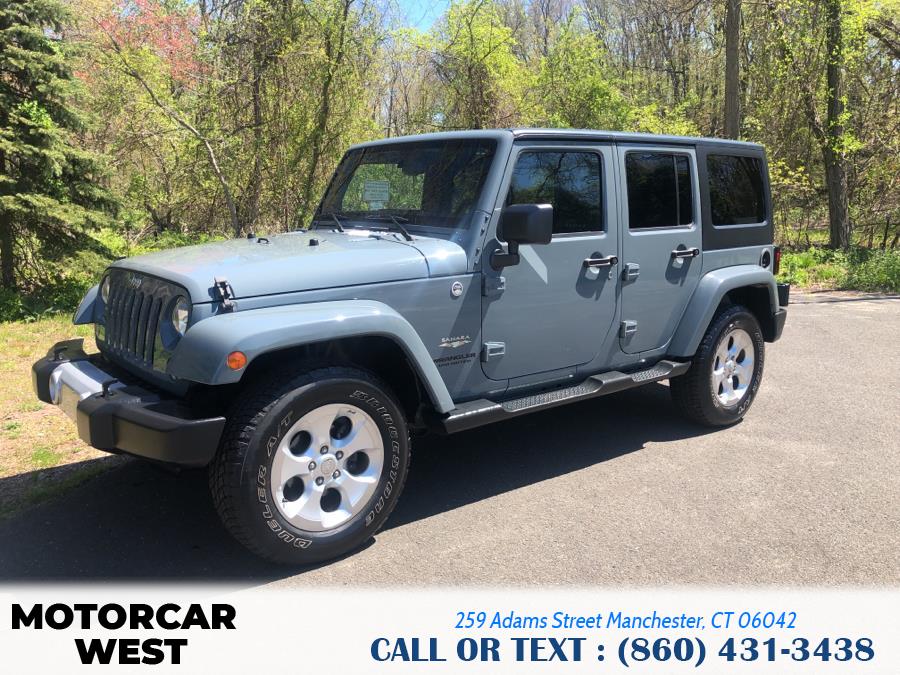 2015 Jeep Wrangler Unlimited 4WD 4dr Sahara, available for sale in Manchester, Connecticut | Motorcar West. Manchester, Connecticut 2015 Jeep Wrangler Unlimited 4WD 4dr Sahara, available for sale in Manchester, Connecticut | Motorcar West. Manchester, Connecticut