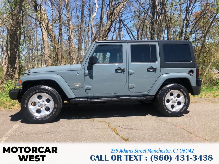 2015 Jeep Wrangler Unlimited 4WD 4dr Sahara, available for sale in Manchester, Connecticut | Motorcar West. Manchester, Connecticut 2015 Jeep Wrangler Unlimited 4WD 4dr Sahara, available for sale in Manchester, Connecticut | Motorcar West. Manchester, Connecticut