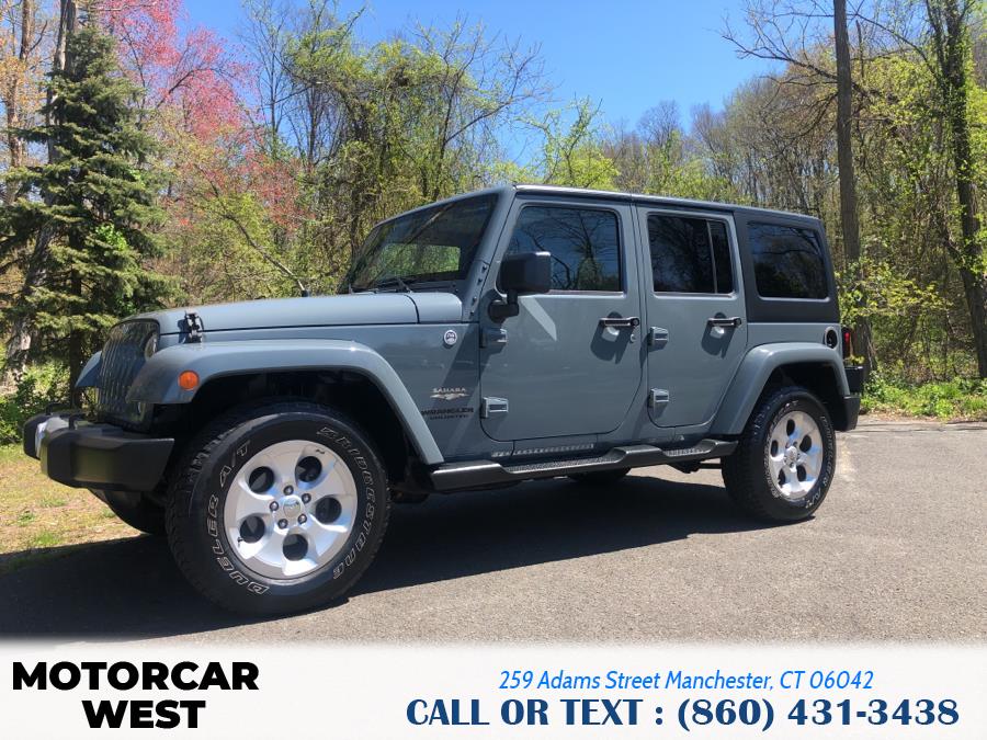 2015 Jeep Wrangler Unlimited 4WD 4dr Sahara, available for sale in Manchester, Connecticut | Motorcar West. Manchester, Connecticut 2015 Jeep Wrangler Unlimited 4WD 4dr Sahara, available for sale in Manchester, Connecticut | Motorcar West. Manchester, Connecticut