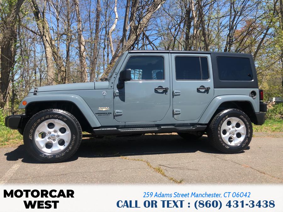 2015 Jeep Wrangler Unlimited 4WD 4dr Sahara, available for sale in Manchester, Connecticut | Motorcar West. Manchester, Connecticut 2015 Jeep Wrangler Unlimited 4WD 4dr Sahara, available for sale in Manchester, Connecticut | Motorcar West. Manchester, Connecticut