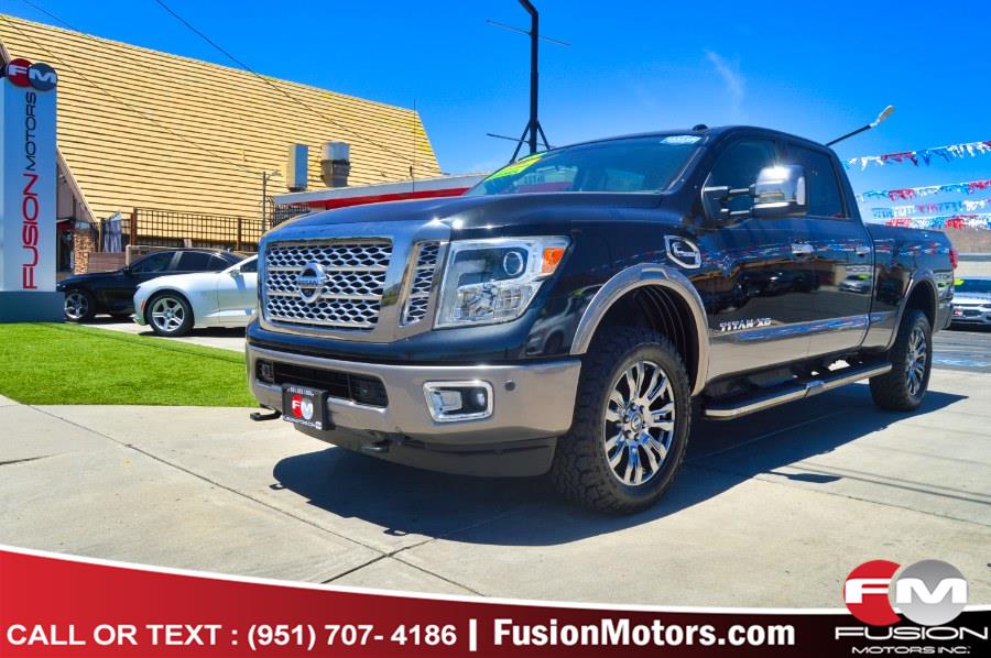 2016 Nissan Titan XD 2WD Crew Cab Platinum Reserve Diesel, available for sale in Moreno Valley, California | Fusion Motors Inc. Moreno Valley, California