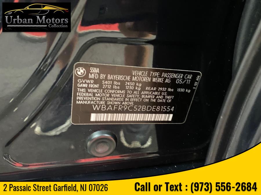 2011 BMW 5 Series 550i, available for sale in Garfield, New Jersey | Urban Motors Collection. Garfield, New Jersey 2011 BMW 5 Series 550i, available for sale in Garfield, New Jersey | Urban Motors Collection. Garfield, New Jersey