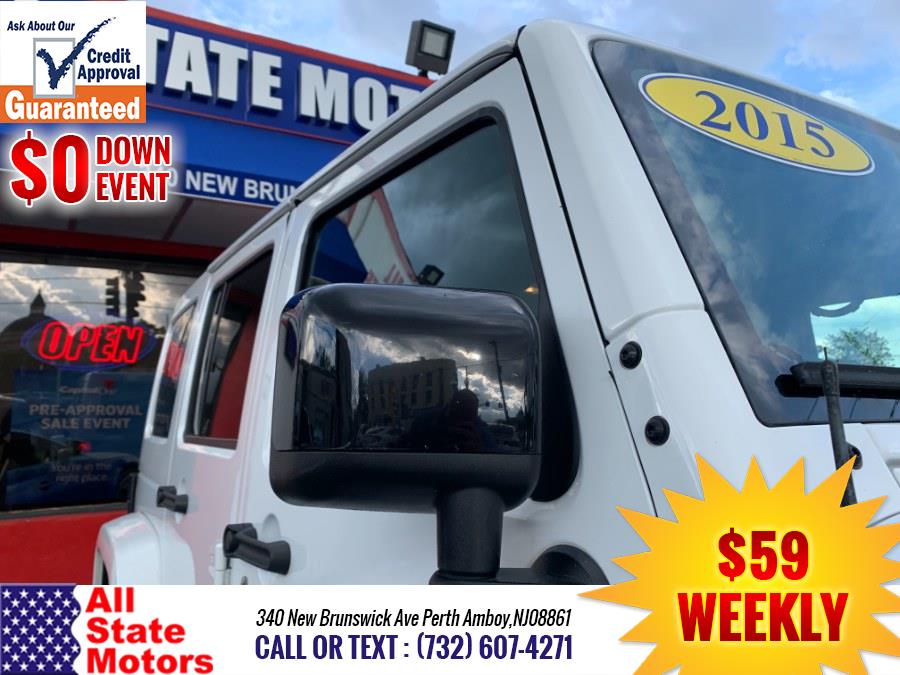 2015 Jeep Wrangler Unlimited 4WD 4dr Sahara, available for sale in Perth Amboy, New Jersey | All State Motor Inc. Perth Amboy, New Jersey 2015 Jeep Wrangler Unlimited 4WD 4dr Sahara, available for sale in Perth Amboy, New Jersey | All State Motor Inc. Perth Amboy, New Jersey