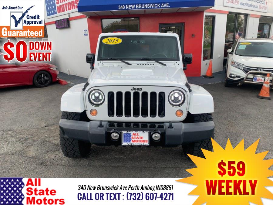 2015 Jeep Wrangler Unlimited 4WD 4dr Sahara, available for sale in Perth Amboy, New Jersey | All State Motor Inc. Perth Amboy, New Jersey 2015 Jeep Wrangler Unlimited 4WD 4dr Sahara, available for sale in Perth Amboy, New Jersey | All State Motor Inc. Perth Amboy, New Jersey