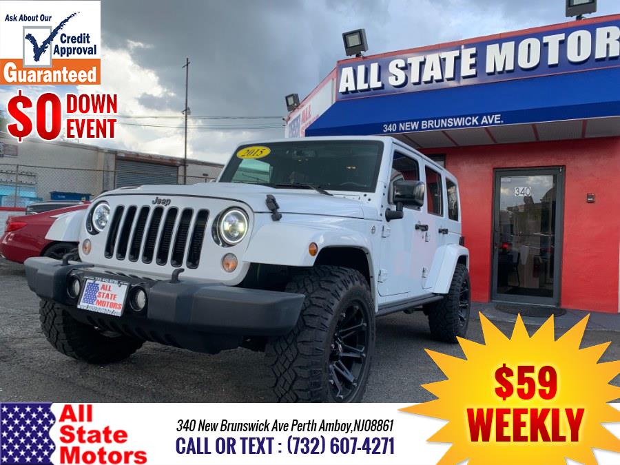 2015 Jeep Wrangler Unlimited 4WD 4dr Sahara, available for sale in Perth Amboy, New Jersey | All State Motor Inc. Perth Amboy, New Jersey 2015 Jeep Wrangler Unlimited 4WD 4dr Sahara, available for sale in Perth Amboy, New Jersey | All State Motor Inc. Perth Amboy, New Jersey