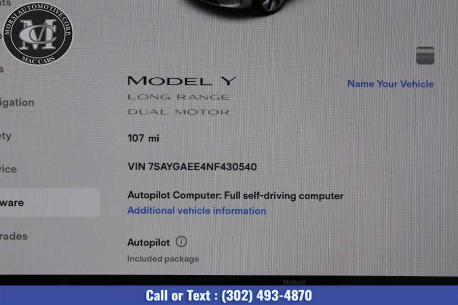 2022 Tesla Model Y Long Range AWD, available for sale in New Castle, Delaware | Morsi Automotive Corp. New Castle, Delaware 2022 Tesla Model Y Long Range AWD, available for sale in New Castle, Delaware | Morsi Automotive Corp. New Castle, Delaware