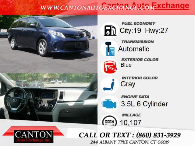 Used Toyota Sienna L 7-Passenger 2019 | Canton Auto Exchange. Canton, Connecticut Used Toyota Sienna L 7-Passenger 2019 | Canton Auto Exchange. Canton, Connecticut