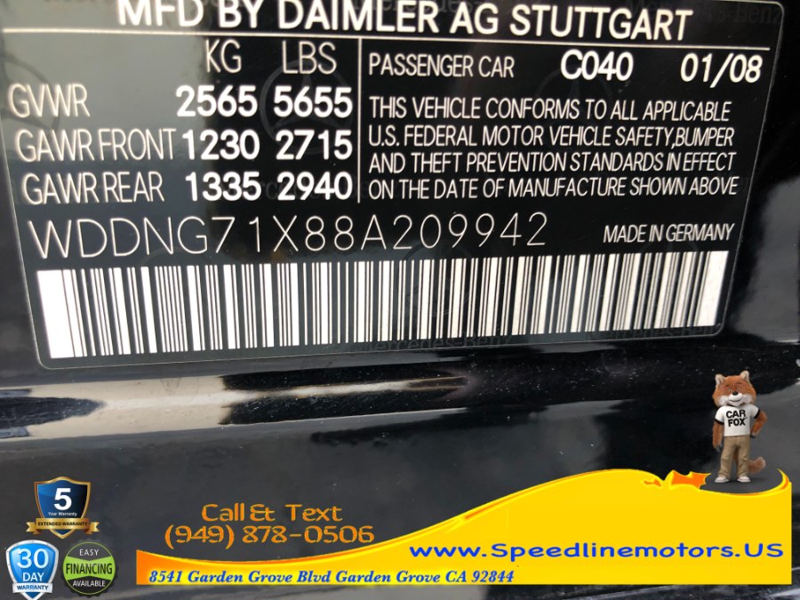 Used Mercedes-Benz S-Class 4dr Sdn 5.5L V8 RWD 2008 | Speedline Motors. Garden Grove, California Used Mercedes-Benz S-Class 4dr Sdn 5.5L V8 RWD 2008 | Speedline Motors. Garden Grove, California