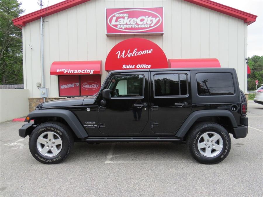 Used Jeep Wrangler Unlimited Sport S 4x4 4dr SUV 2017 | Lake City Exports Inc. Auburn, Maine Used Jeep Wrangler Unlimited Sport S 4x4 4dr SUV 2017 | Lake City Exports Inc. Auburn, Maine