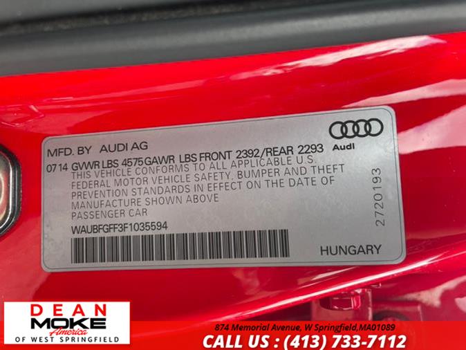 Used Audi A3 4dr Sdn quattro 2.0T Premium 2015 | Dean Moke America of West Springfield. W Springfield, Massachusetts Used Audi A3 4dr Sdn quattro 2.0T Premium 2015 | Dean Moke America of West Springfield. W Springfield, Massachusetts