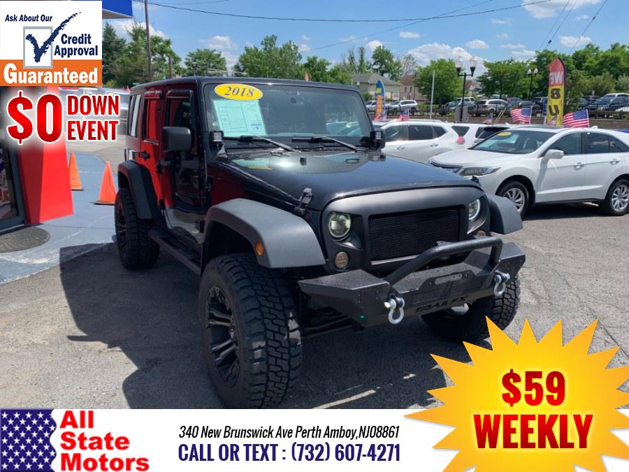 2018 Jeep Wrangler JK Unlimited Sport S 4x4, available for sale in Perth Amboy, New Jersey | All State Motor Inc. Perth Amboy, New Jersey 2018 Jeep Wrangler JK Unlimited Sport S 4x4, available for sale in Perth Amboy, New Jersey | All State Motor Inc. Perth Amboy, New Jersey