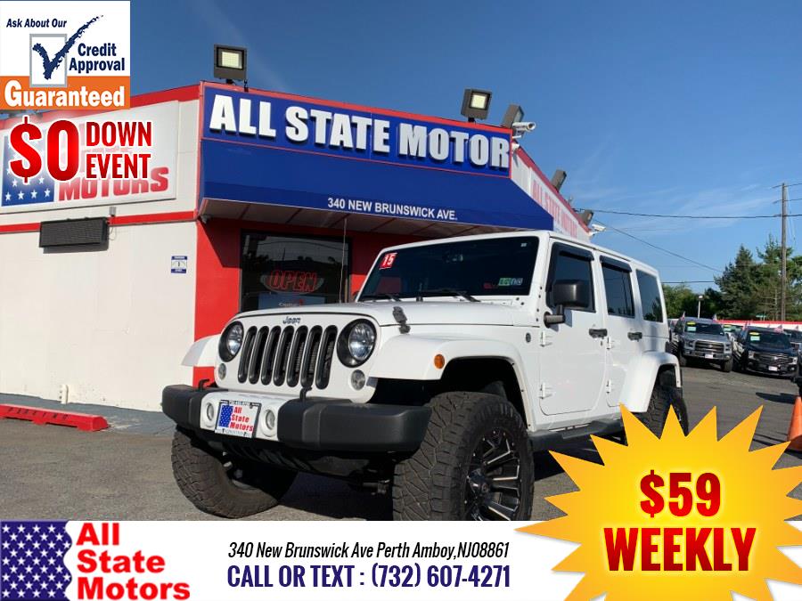2015 Jeep Wrangler Unlimited 4WD 4dr Sahara, available for sale in Perth Amboy, New Jersey | All State Motor Inc. Perth Amboy, New Jersey 2015 Jeep Wrangler Unlimited 4WD 4dr Sahara, available for sale in Perth Amboy, New Jersey | All State Motor Inc. Perth Amboy, New Jersey