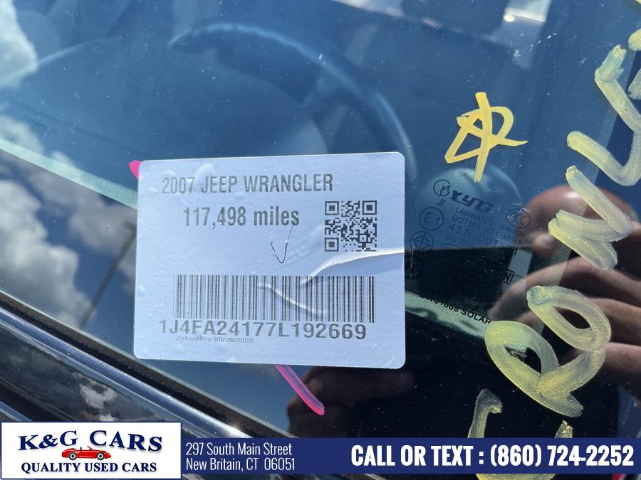 Used Jeep Wrangler 4WD 2dr X 2007 | K and G Cars . New Britain, Connecticut Used Jeep Wrangler 4WD 2dr X 2007 | K and G Cars . New Britain, Connecticut
