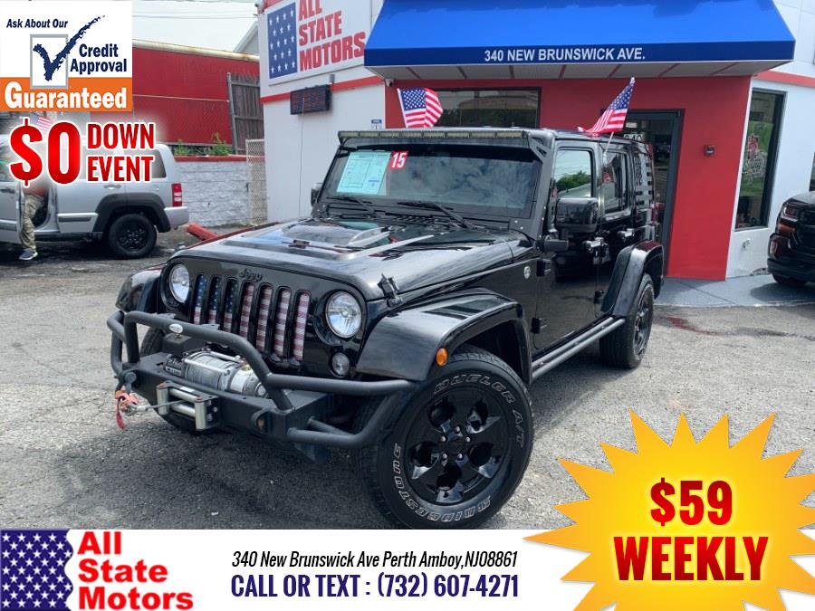 2015 Jeep Wrangler Unlimited 4WD 4dr Sahara, available for sale in Perth Amboy, New Jersey | All State Motor Inc. Perth Amboy, New Jersey 2015 Jeep Wrangler Unlimited 4WD 4dr Sahara, available for sale in Perth Amboy, New Jersey | All State Motor Inc. Perth Amboy, New Jersey