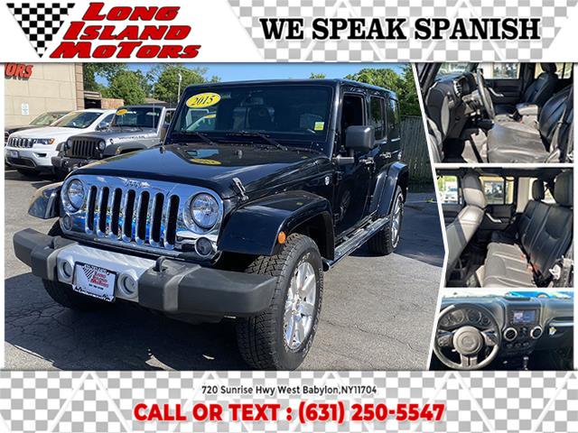 Used Jeep Wrangler Unlimited 4WD 4dr Sahara 2015 | Long Island Motors. West Babylon, New York Used Jeep Wrangler Unlimited 4WD 4dr Sahara 2015 | Long Island Motors. West Babylon, New York