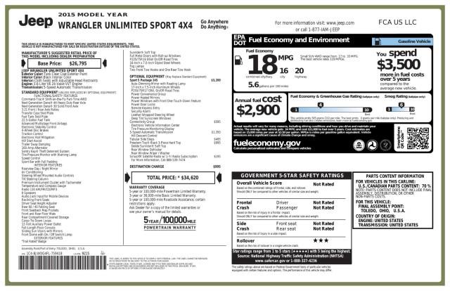 2015 Jeep Wrangler Unlimited Sport 4WD, available for sale in Maple Shade, New Jersey | Car Revolution. Maple Shade, New Jersey 2015 Jeep Wrangler Unlimited Sport 4WD, available for sale in Maple Shade, New Jersey | Car Revolution. Maple Shade, New Jersey
