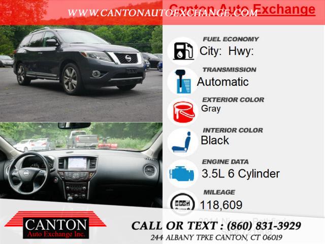 Used Nissan Pathfinder Platinum 2014 | Canton Auto Exchange. Canton, Connecticut Used Nissan Pathfinder Platinum 2014 | Canton Auto Exchange. Canton, Connecticut