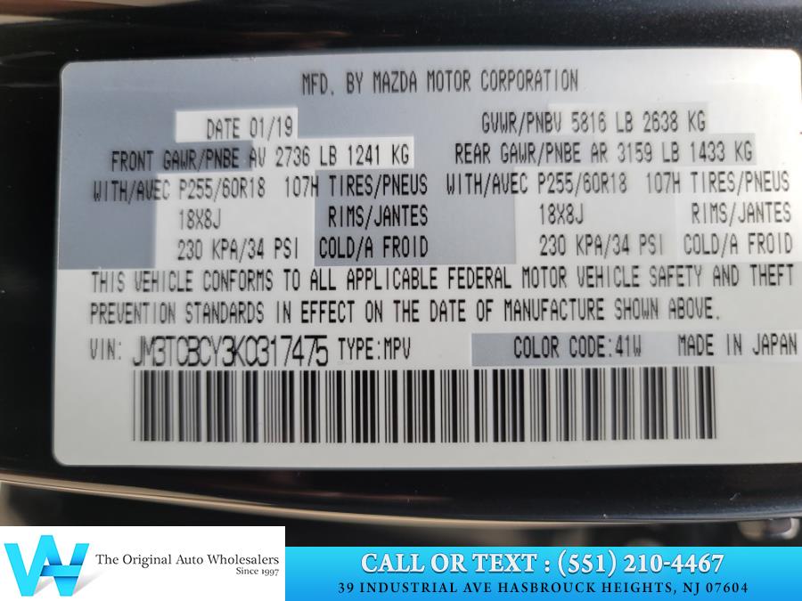 2019 Mazda CX-9 Touring AWD, available for sale in Lodi, New Jersey | AW Auto & Truck Wholesalers, Inc. Lodi, New Jersey 2019 Mazda CX-9 Touring AWD, available for sale in Lodi, New Jersey | AW Auto & Truck Wholesalers, Inc. Lodi, New Jersey