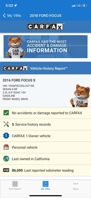 Used Ford Focus 4dr Sdn S 2016 | Carmir. Orange, California