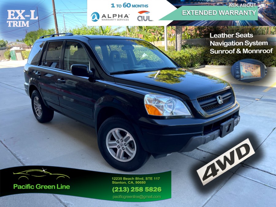 2005 Honda Pilot EX-L AT with NAVI, available for sale in Lake Forest, California | Pacific Green Line. Lake Forest, California 2005 Honda Pilot EX-L AT with NAVI, available for sale in Lake Forest, California | Pacific Green Line. Lake Forest, California