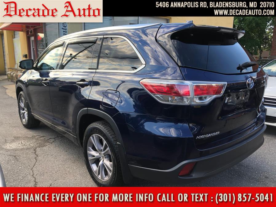 Used Toyota Highlander AWD 4dr V6 XLE (Natl) 2015 | Decade Auto. Bladensburg, Maryland Used Toyota Highlander AWD 4dr V6 XLE (Natl) 2015 | Decade Auto. Bladensburg, Maryland