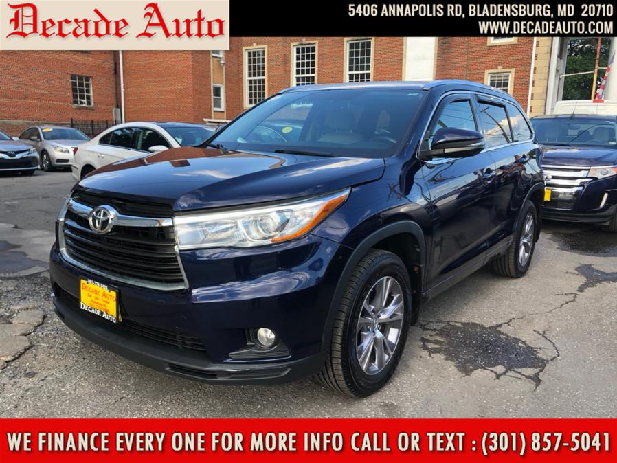 Used Toyota Highlander AWD 4dr V6 XLE (Natl) 2015 | Decade Auto. Bladensburg, Maryland Used Toyota Highlander AWD 4dr V6 XLE (Natl) 2015 | Decade Auto. Bladensburg, Maryland