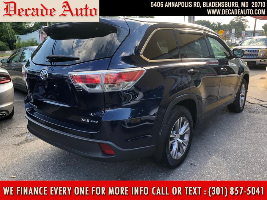 Used Toyota Highlander AWD 4dr V6 XLE (Natl) 2015 | Decade Auto. Bladensburg, Maryland Used Toyota Highlander AWD 4dr V6 XLE (Natl) 2015 | Decade Auto. Bladensburg, Maryland