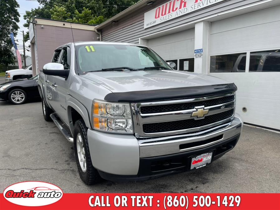 2011 Chevrolet Silverado 1500 4WD Crew Cab 143.5" LT, available for sale in Bristol, Connecticut | Quick Auto LLC. Bristol, Connecticut