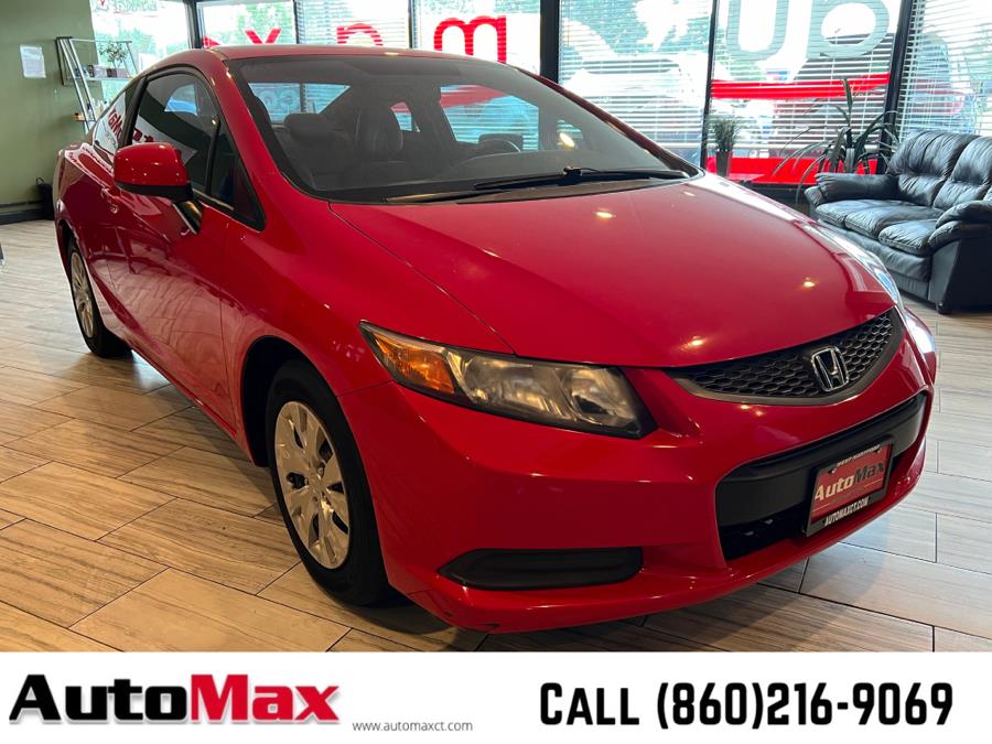 2012 Honda Civic Cpe 2dr Auto LX, available for sale in West Hartford, Connecticut | AutoMax. West Hartford, Connecticut 2012 Honda Civic Cpe 2dr Auto LX, available for sale in West Hartford, Connecticut | AutoMax. West Hartford, Connecticut
