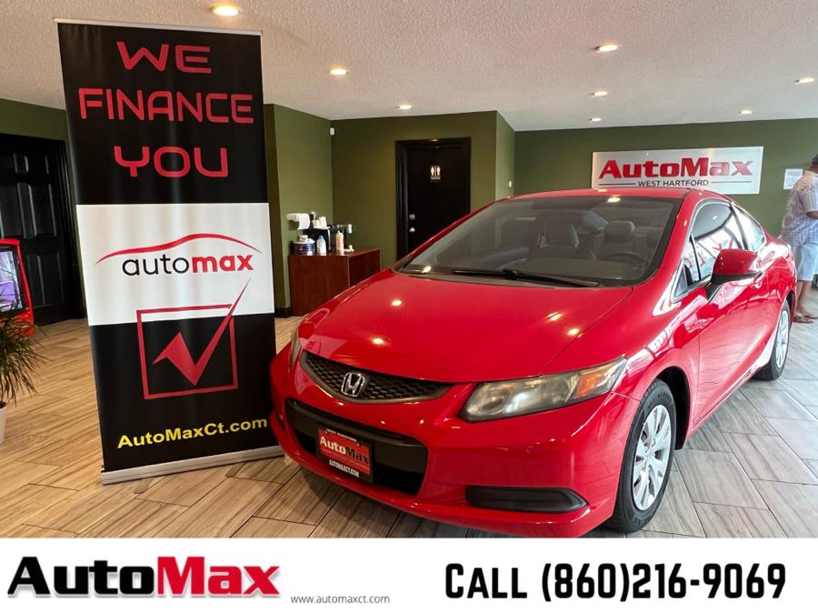 2012 Honda Civic Cpe 2dr Auto LX, available for sale in West Hartford, Connecticut | AutoMax. West Hartford, Connecticut