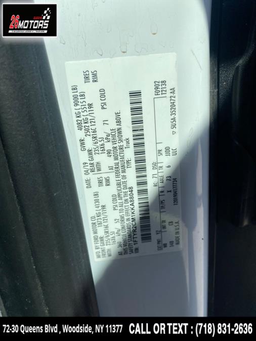 Used Ford Transit Van T-250 148" Med Rf 9000 GVWR Sliding RH Dr 2019 | 26 Motors Queens. Woodside, New York Used Ford Transit Van T-250 148" Med Rf 9000 GVWR Sliding RH Dr 2019 | 26 Motors Queens. Woodside, New York