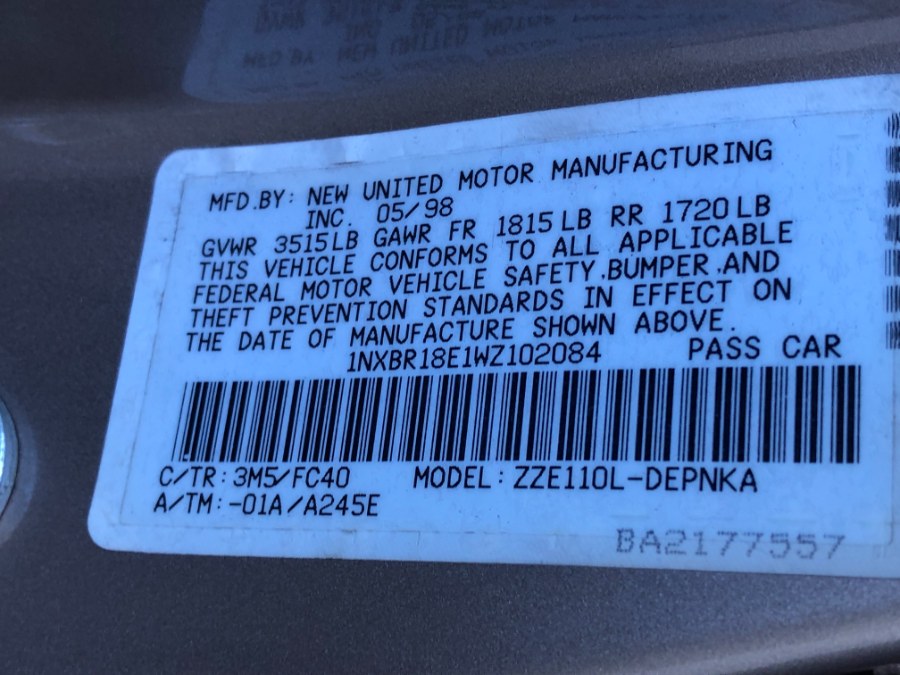 Used Toyota Corolla 4dr Sdn CE Auto 1998 | Speedline Motors. Garden Grove, California Used Toyota Corolla 4dr Sdn CE Auto 1998 | Speedline Motors. Garden Grove, California