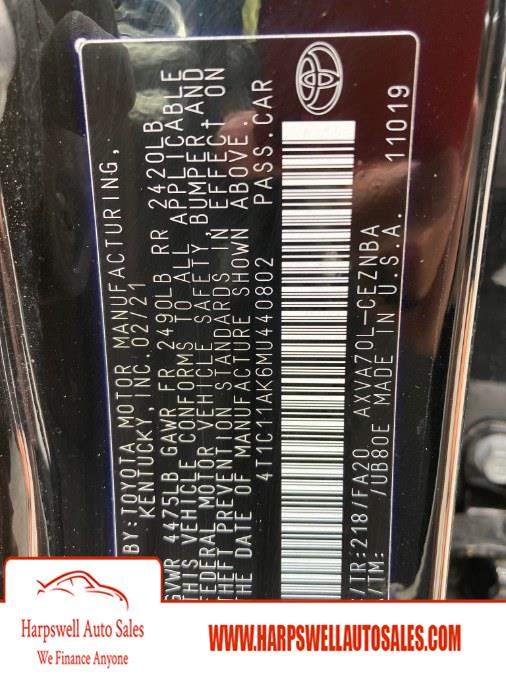 Used Toyota Camry LE Auto (Natl) 2021 | Harpswell Auto Sales Inc. Harpswell, Maine Used Toyota Camry LE Auto (Natl) 2021 | Harpswell Auto Sales Inc. Harpswell, Maine