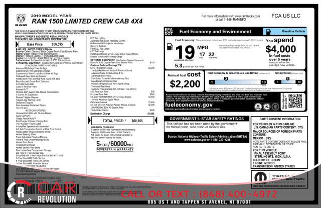 Used Ram 1500 Limited Edition HWMI 4WD w/ Navi & 360cam 2019 | Car Revolution. Avenel, New Jersey Used Ram 1500 Limited Edition HWMI 4WD w/ Navi & 360cam 2019 | Car Revolution. Avenel, New Jersey