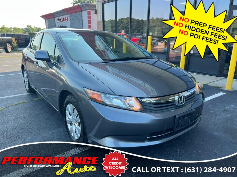 2012 Honda Civic Sdn 4dr Auto LX, available for sale in Bohemia, New York | Performance Auto Inc. Bohemia, New York