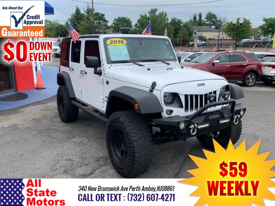 2016 Jeep Wrangler Unlimited 4WD 4dr Sport, available for sale in Perth Amboy, New Jersey | All State Motor Inc. Perth Amboy, New Jersey 2016 Jeep Wrangler Unlimited 4WD 4dr Sport, available for sale in Perth Amboy, New Jersey | All State Motor Inc. Perth Amboy, New Jersey