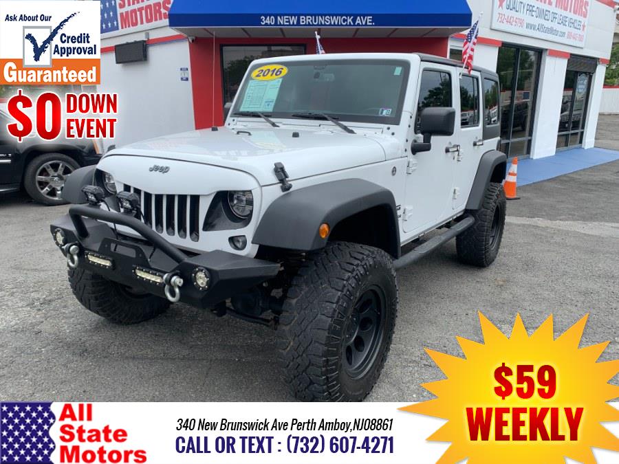 2016 Jeep Wrangler Unlimited 4WD 4dr Sport, available for sale in Perth Amboy, New Jersey | All State Motor Inc. Perth Amboy, New Jersey 2016 Jeep Wrangler Unlimited 4WD 4dr Sport, available for sale in Perth Amboy, New Jersey | All State Motor Inc. Perth Amboy, New Jersey