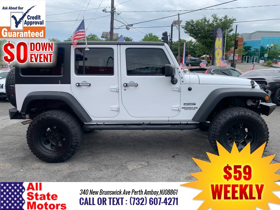 2016 Jeep Wrangler Unlimited 4WD 4dr Sport, available for sale in Perth Amboy, New Jersey | All State Motor Inc. Perth Amboy, New Jersey 2016 Jeep Wrangler Unlimited 4WD 4dr Sport, available for sale in Perth Amboy, New Jersey | All State Motor Inc. Perth Amboy, New Jersey