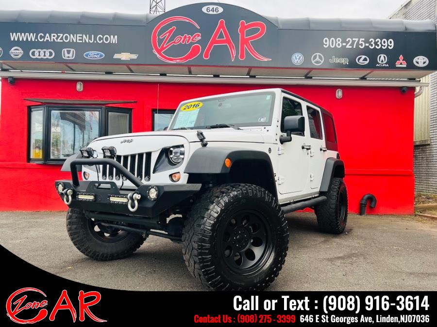 Used Jeep Wrangler Unlimited 4WD 4dr Sport 2016 | Car Zone. Linden, New Jersey