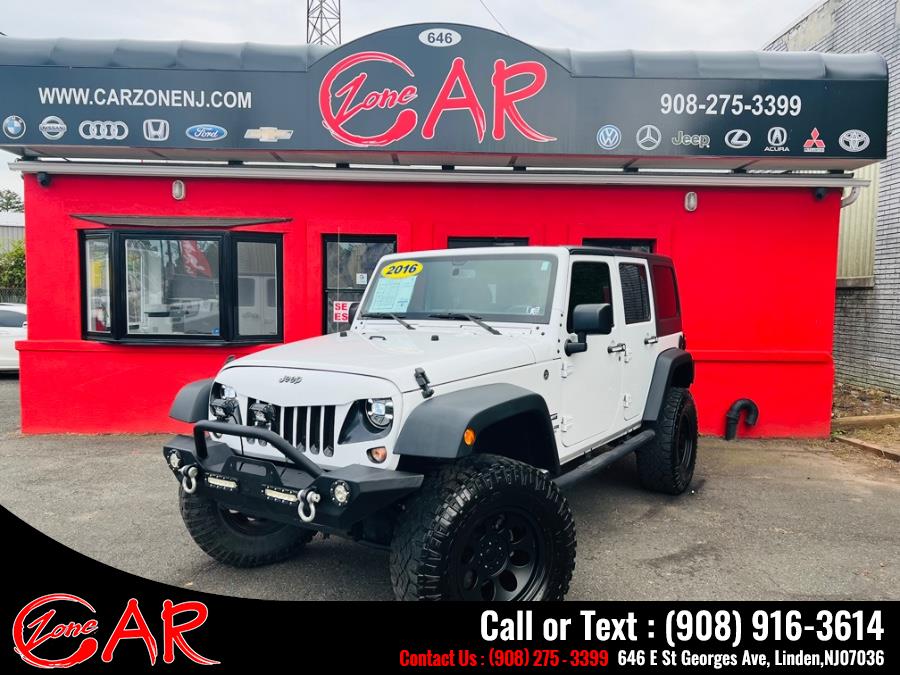 2016 Jeep Wrangler Unlimited 4WD 4dr Sport, available for sale in Linden, New Jersey | Car Zone. Linden, New Jersey 2016 Jeep Wrangler Unlimited 4WD 4dr Sport, available for sale in Linden, New Jersey | Car Zone. Linden, New Jersey