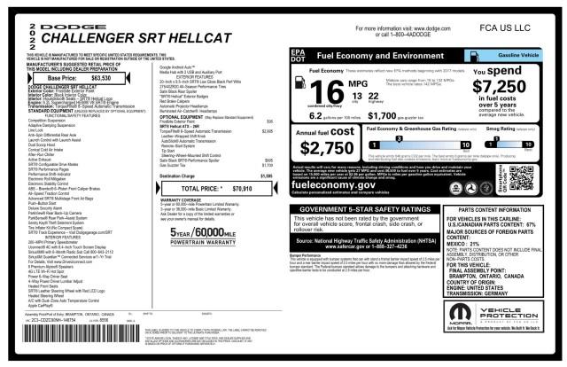 Used Dodge Challenger SRT Hellcat w/ rearCam 2022 | Car Revolution. Maple Shade, New Jersey Used Dodge Challenger SRT Hellcat w/ rearCam 2022 | Car Revolution. Maple Shade, New Jersey