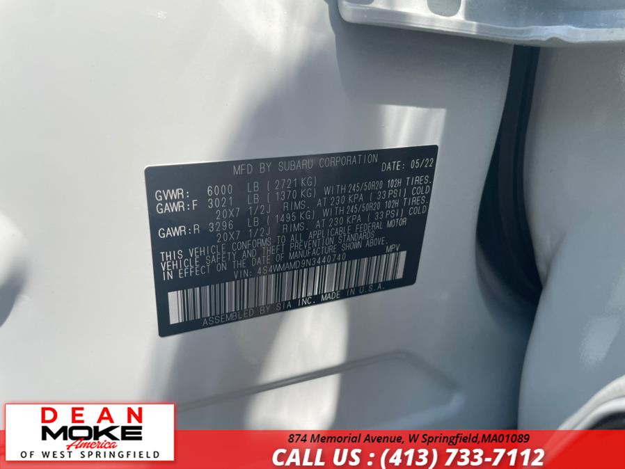 Used Subaru Ascent Limited 7-Passenger 2022 | Dean Moke America of West Springfield. W Springfield, Massachusetts Used Subaru Ascent Limited 7-Passenger 2022 | Dean Moke America of West Springfield. W Springfield, Massachusetts