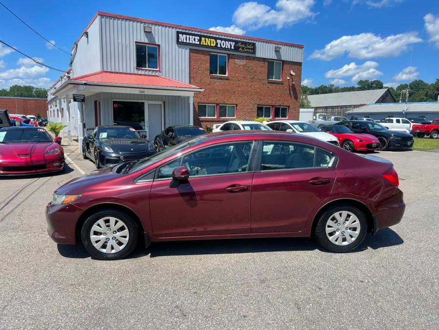 2012 Honda Civic Sdn 4dr Auto LX, available for sale in South Windsor, Connecticut | Mike And Tony Auto Sales, Inc. South Windsor, Connecticut 2012 Honda Civic Sdn 4dr Auto LX, available for sale in South Windsor, Connecticut | Mike And Tony Auto Sales, Inc. South Windsor, Connecticut