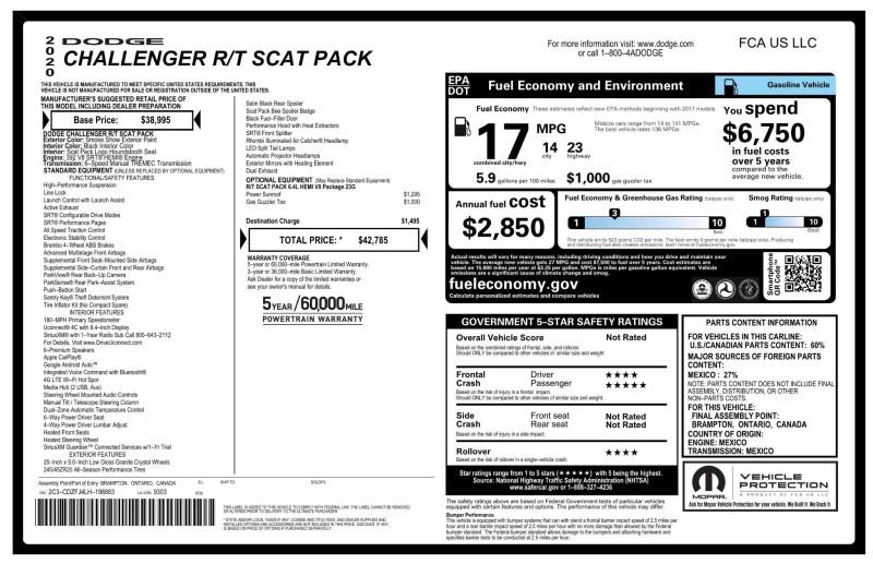 Used Dodge Challenger R/T Scat Pack 2020 | Car Revolution. Maple Shade, New Jersey Used Dodge Challenger R/T Scat Pack 2020 | Car Revolution. Maple Shade, New Jersey