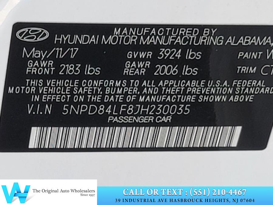 Used Hyundai Elantra SEL 2.0L Auto (Alabama) 2018 | AW Auto & Truck Wholesalers, Inc. Hasbrouck Heights, New Jersey Used Hyundai Elantra SEL 2.0L Auto (Alabama) 2018 | AW Auto & Truck Wholesalers, Inc. Hasbrouck Heights, New Jersey