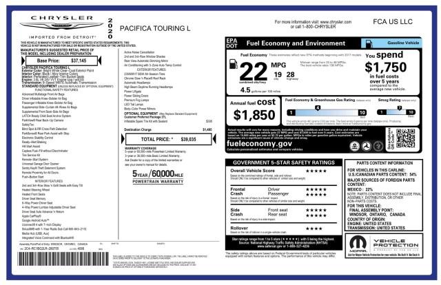 Used Chrysler Pacifica Touring L w/ rearCam 2020 | Car Revolution. Maple Shade, New Jersey Used Chrysler Pacifica Touring L w/ rearCam 2020 | Car Revolution. Maple Shade, New Jersey