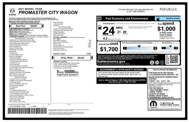 Used Ram Promaster City Wagon w/ rearCam 2021 | Car Revolution. Maple Shade, New Jersey Used Ram Promaster City Wagon w/ rearCam 2021 | Car Revolution. Maple Shade, New Jersey