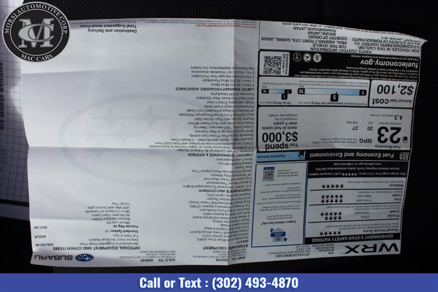 2021 Subaru WRX Premium Manual, available for sale in New Castle, Delaware | Morsi Automotive Corp. New Castle, Delaware 2021 Subaru WRX Premium Manual, available for sale in New Castle, Delaware | Morsi Automotive Corp. New Castle, Delaware