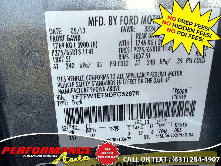 2013 Ford F-150 4WD SuperCrew 157" XLT, available for sale in Bohemia, New York | Performance Auto Inc. Bohemia, New York 2013 Ford F-150 4WD SuperCrew 157" XLT, available for sale in Bohemia, New York | Performance Auto Inc. Bohemia, New York