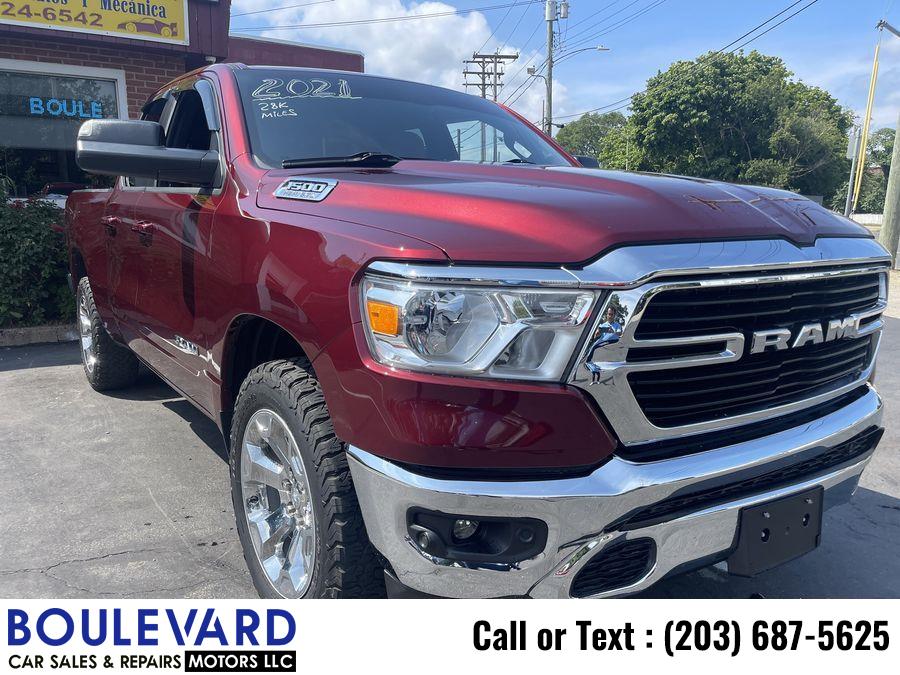 2021 Ram 1500 Quad Cab Big Horn Pickup 4D 6 1/3 ft, available for sale in New Haven, Connecticut | Boulevard Motors LLC. New Haven, Connecticut 2021 Ram 1500 Quad Cab Big Horn Pickup 4D 6 1/3 ft, available for sale in New Haven, Connecticut | Boulevard Motors LLC. New Haven, Connecticut